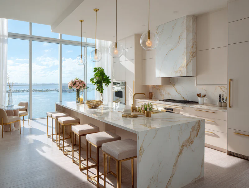 Luxury quartz countertops in Boca Raton