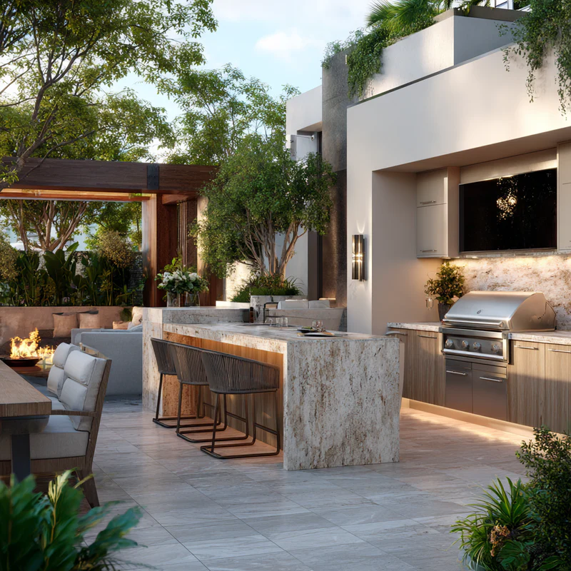 Outdoor quartz countertops